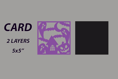 Halloween set with paper box, bookmark and card, Laser cut template SVG AnastasiyaArtDesign 