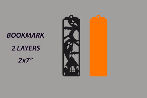 Halloween set with paper box, bookmark and card, Laser cut template SVG AnastasiyaArtDesign 