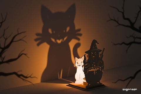 Halloween Shadow Candle Holders Bundle SVG SvgOcean 