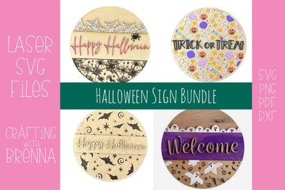 Halloween Sign Bundle Laser SVG File SVG Crafting With Brenna 