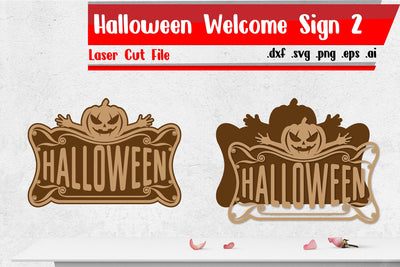 Halloween Sign - Halloween Welcome Sign SVG zafrans studio 