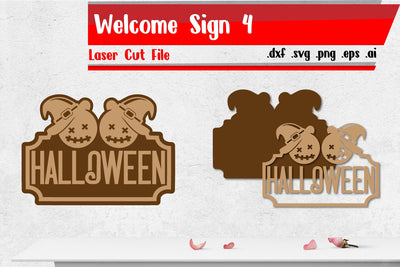 Halloween Sign - Halloween Welcome Sign SVG zafrans studio 