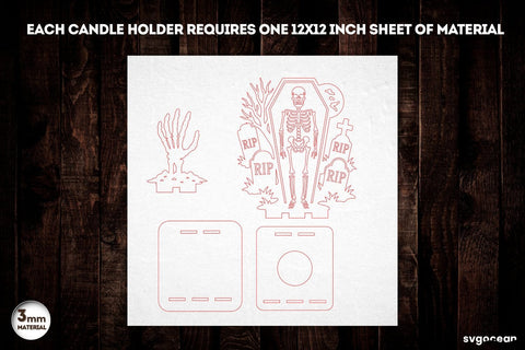 Halloween Skeleton Candle Holder SVG SVG SvgOcean 