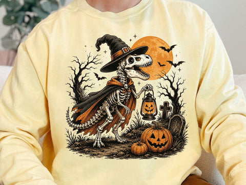 Halloween Skeleton Dino Witch PNG Art SVG artprintfile 