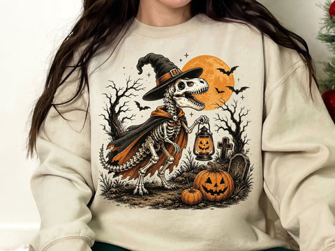 Halloween Skeleton Dino Witch PNG Art SVG artprintfile 