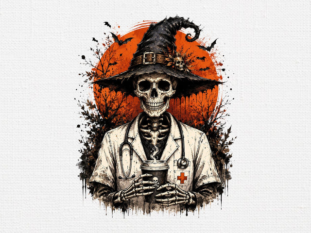 Halloween Skeleton Doctor Witch PNG SVG artprintfile 