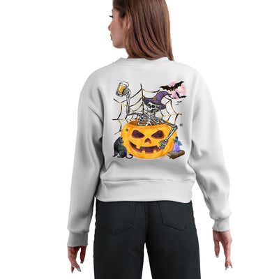 Halloween Skeleton Drinking Beer Sublimation PNG | Funny Adult Halloween Design | Spooky Season Humor | VIP Extended Use License Sublimation So Fontsy VIP Design Shop