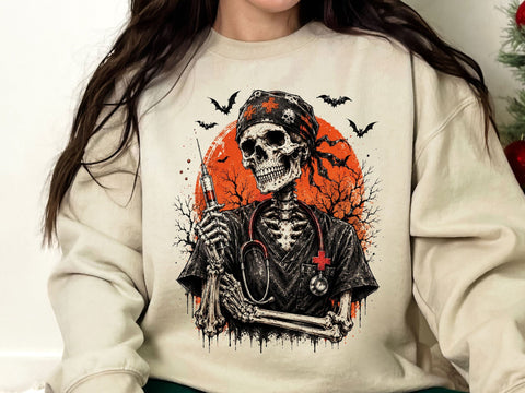 Halloween Skeleton Nurse Syringe PNG SVG artprintfile 