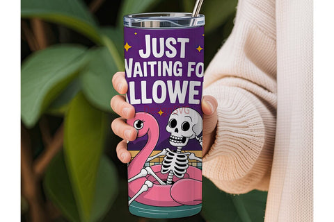 Halloween Skeleton Pool Party 20oz Sublimation DesignSVG 