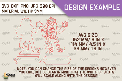 Halloween Skeletons Laser Cut Bundle. Wooden Skeletons SVG SVG Evgenyia Guschina 