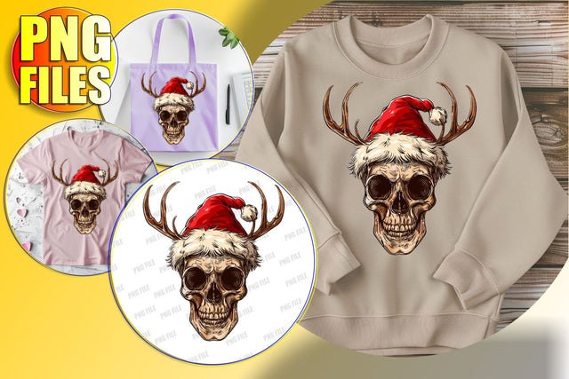 Halloween Skull Clipart - Cute Sublimation Design with Bow Sublimation afrosvg 