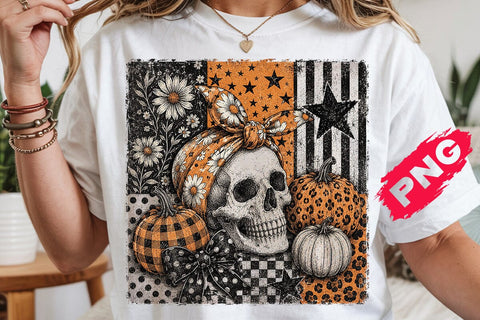 Halloween Skull Fall Bow Png, Horror Pumpkin Png, Skeleton Png, Coquette Bow Halloween Png, Spooky Season Png, Fall Png, Halloween Png SVG DesignDestine 