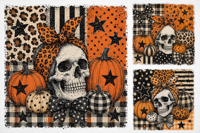 Halloween Skull Fall Bow Png, Horror Pumpkin Png, Skeleton Png, Coquette Bow Halloween Png, Spooky Season Png, Fall Png, Halloween Png SVG DesignDestine 