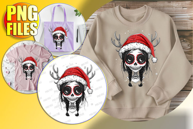 Halloween Skull with Bow Sublimation Design - Fall PNG Sublimation afrosvg 