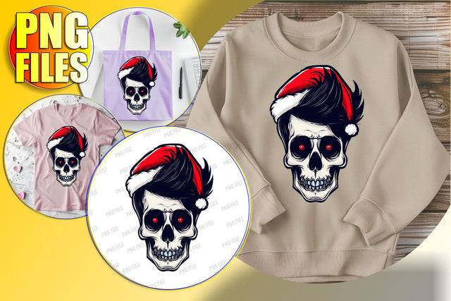 Halloween Skull with Coquette Bow Design - Fall Clipart Sublimation afrosvg 