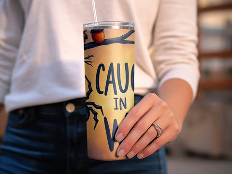 Halloween Spider Caught in the Web Tumbler wrap PNG Sublimation Luvleigh Digitals 