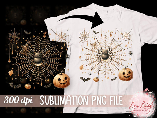 Halloween Spider Sublimation PNG Sublimation Luvleigh Digitals 