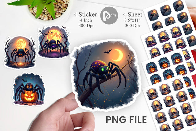 Halloween Spider Web Sticker Sublimation artnoy 