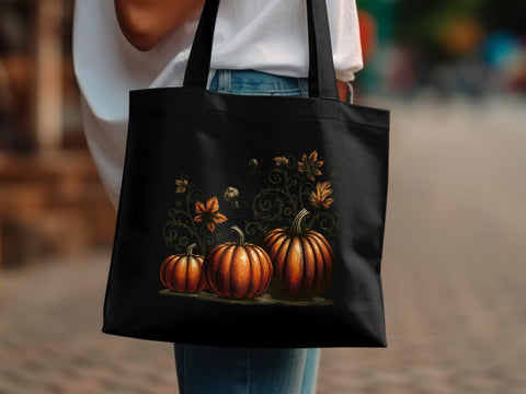 Halloween Spooky Autumn Pumpkins with Spider and Leaves PNG Sublimation Luvleigh Digitals 