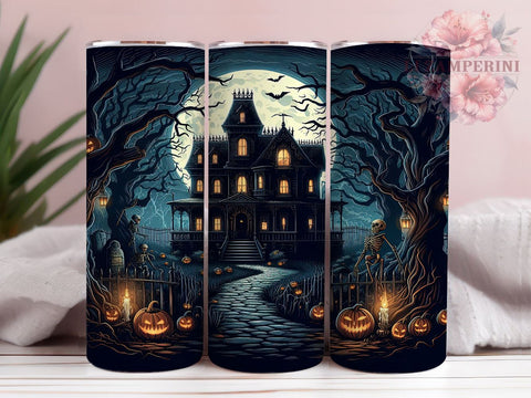 Halloween Spooky Night 20oz Tumbler Wrap PNG, Spooky Tumbler PNG Sublimation Design, Straight & Tapered Tumbler Wrap, Instant Digital Download Sublimation Li Zamperini 