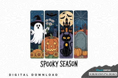 Halloween spooky season bookmarks Sublimation Regulrcrative 
