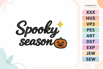 Halloween Spooky Season Embroidery Design Embroidery/Applique DESIGNS sg embroidery 