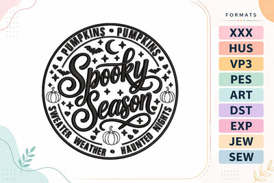 Halloween Spooky Season Embroidery Design Embroidery/Applique DESIGNS sg embroidery 