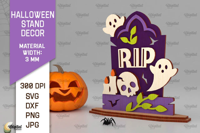 Halloween Stand Decor Laser Cut. Spooky Halloween SVG SVG Evgenyia Guschina 