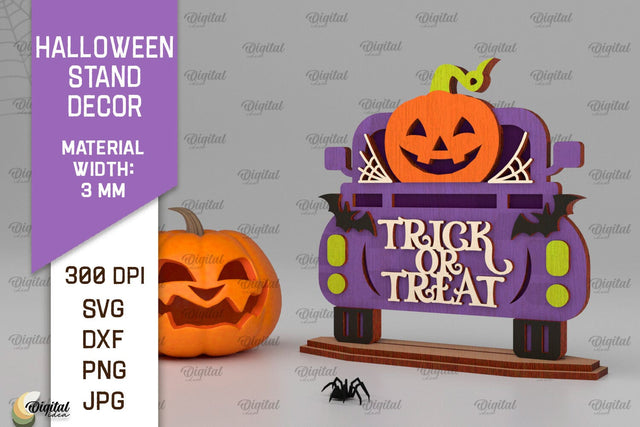 Halloween Stand Decor Laser Cut. Spooky Halloween SVG SVG Evgenyia Guschina 