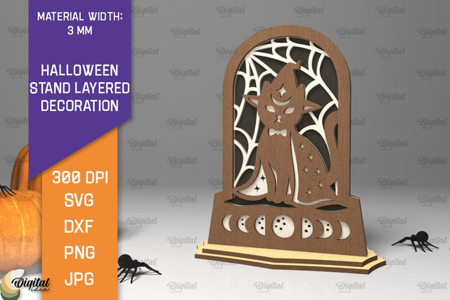 Halloween Stand Decoration Laser Cut. Halloween Decor SVG SVG Evgenyia Guschina 