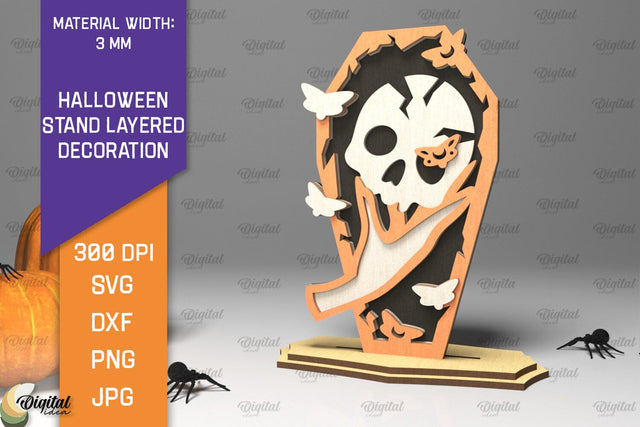 Halloween Stand Decoration Laser Cut. Halloween Decor SVG SVG Evgenyia Guschina 