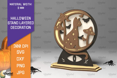Halloween Stand Decoration Laser Cut. Halloween Decor SVG SVG Evgenyia Guschina 