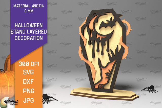Halloween Stand Decoration Laser Cut. Halloween Decor SVG SVG Evgenyia Guschina 