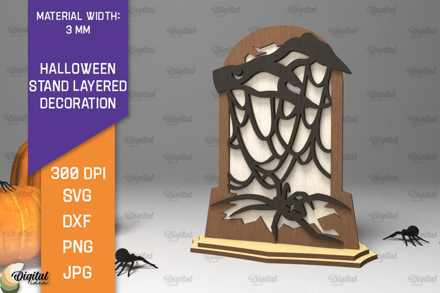 Halloween Stand Decoration Laser Cut. Halloween Decor SVG SVG Evgenyia Guschina 