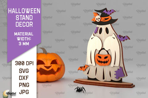 Halloween Stand Decors LaserCut Bundle. Spooky Halloween SVG SVG Evgenyia Guschina 