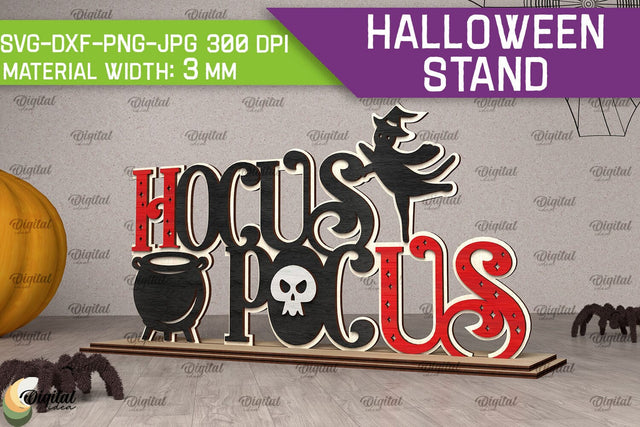 Halloween Stand Laser Cut Design. Spooky Halloween Decor SVG SVG Evgenyia Guschina 