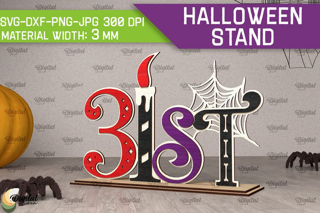 Halloween Stand Laser Cut Design. Spooky Halloween Decor SVG SVG Evgenyia Guschina 