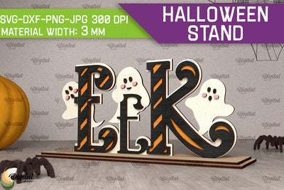 Halloween Stand Laser Cut Design. Spooky Halloween Decor SVG SVG Evgenyia Guschina 