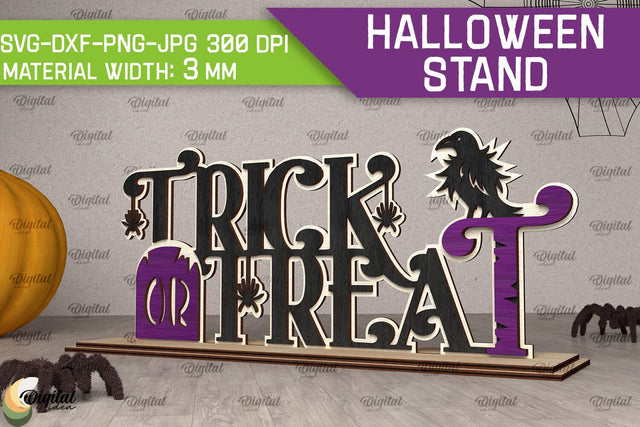 Halloween Stand Laser Cut Design. Spooky Halloween Decor SVG SVG Evgenyia Guschina 