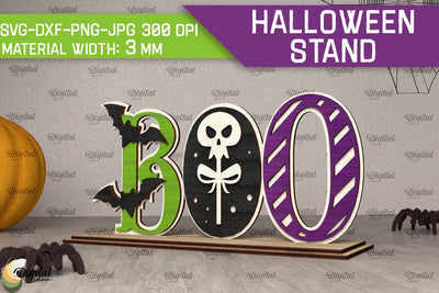 Halloween Stand Laser Cut Design. Spooky Halloween Decor SVG SVG Evgenyia Guschina 