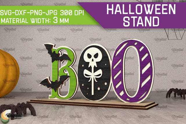 Halloween Stand Laser Cut Design. Spooky Halloween Decor SVG SVG Evgenyia Guschina 
