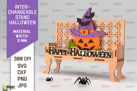 Halloween Stand Laser Cut. Halloween Decorations SVG SVG Evgenyia Guschina 