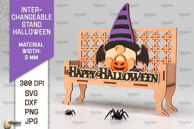 Halloween Stand Laser Cut. Halloween Decorations SVG SVG Evgenyia Guschina 