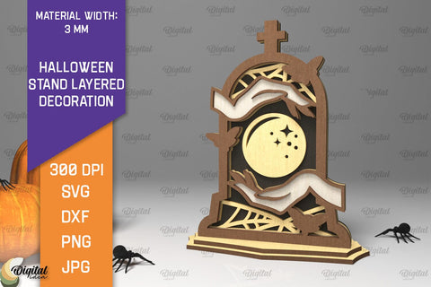 Halloween Stand Layered Decorations Laser Cut Bundle SVG Evgenyia Guschina 