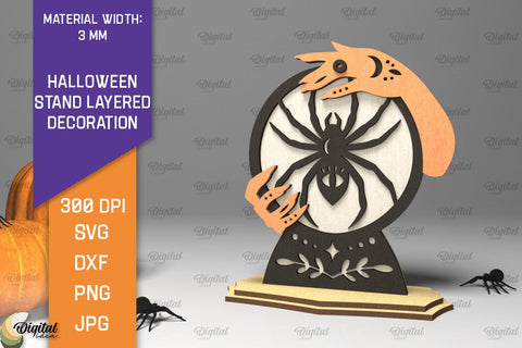 Halloween Stand Layered Decorations Laser Cut Bundle SVG Evgenyia Guschina 