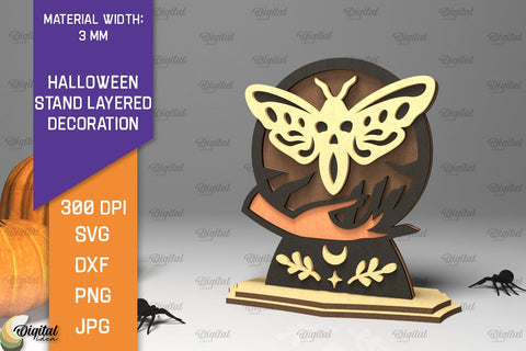 Halloween Stand Layered Decorations Laser Cut Bundle SVG Evgenyia Guschina 