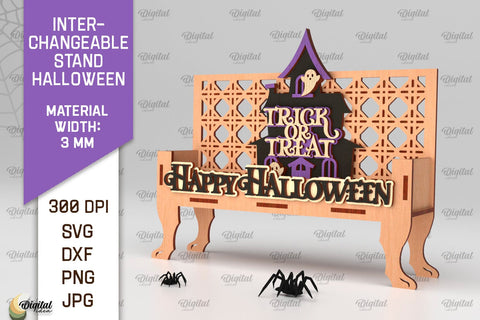 Halloween Stands Laser Cut Bundle. Halloween Decorations SVG SVG Evgenyia Guschina 