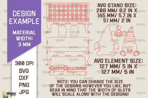 Halloween Stands Laser Cut Bundle. Halloween Decorations SVG SVG Evgenyia Guschina 