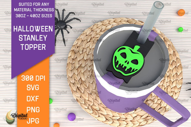 Halloween Stanley Topper Laser Cut. Spooky Halloween SVG SVG Evgenyia Guschina 