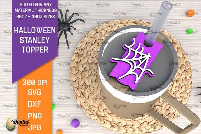 Halloween Stanley Topper Laser Cut. Spooky Halloween SVG SVG Evgenyia Guschina 